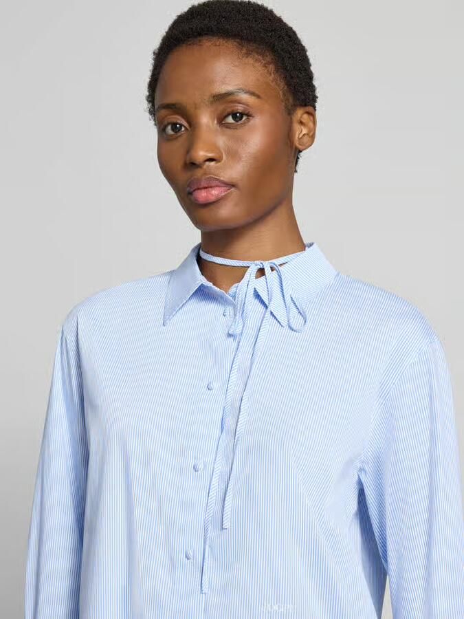 Joop! Loose fit overhemdblouse van viscosemix model 'Beora'