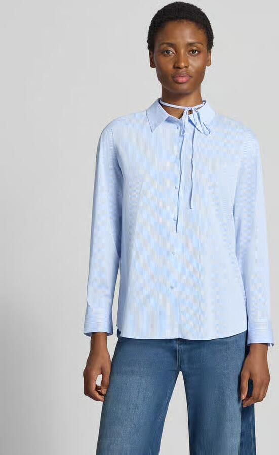 Joop! Loose fit overhemdblouse van viscosemix model 'Beora' - Foto 2