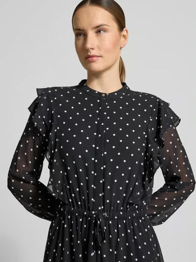 Joop! Midi-jurk in all-over look met Strikceintuur