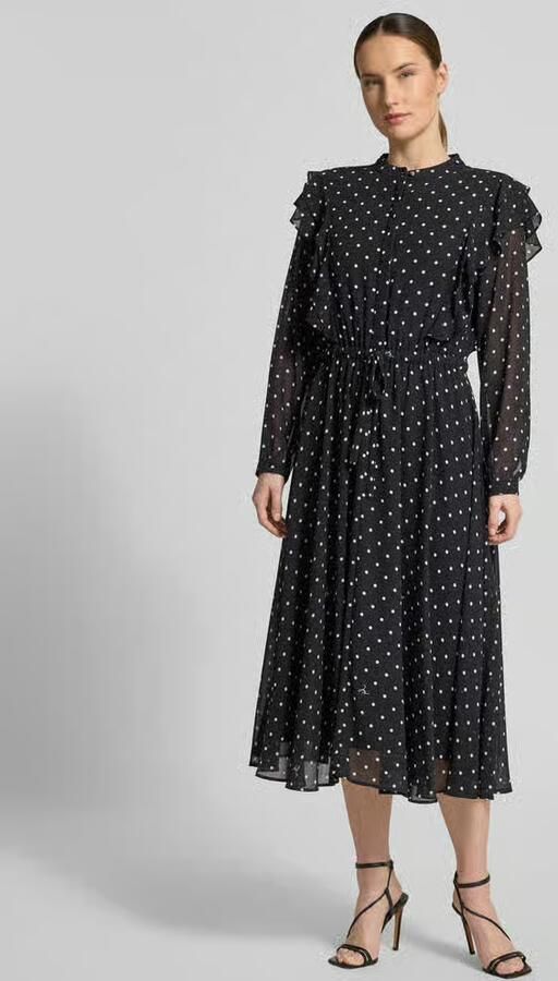 Joop! Midi-jurk in all-over look met Strikceintuur - Foto 3