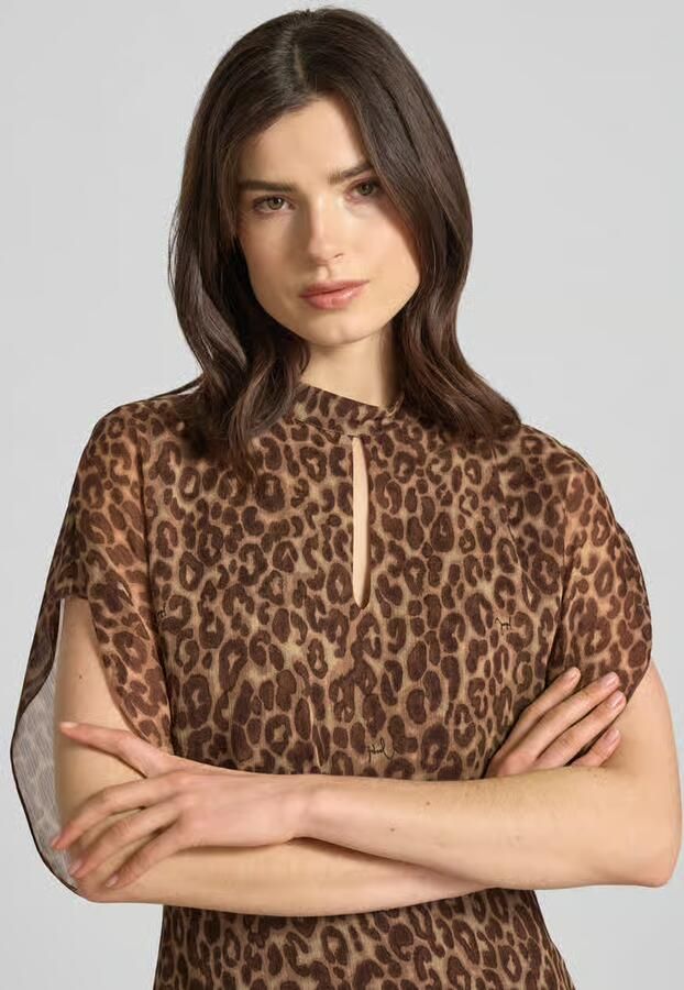 Joop! Midijurk met opstaande kraag model 'Dalisha'