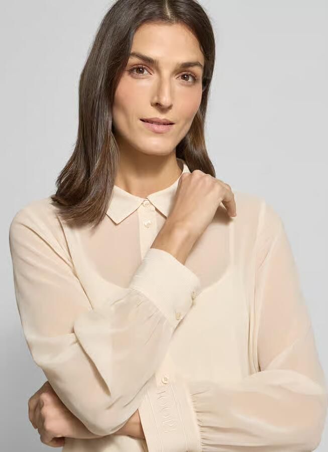 Joop! Regular fit blouse in semi-transparante look - Foto 2