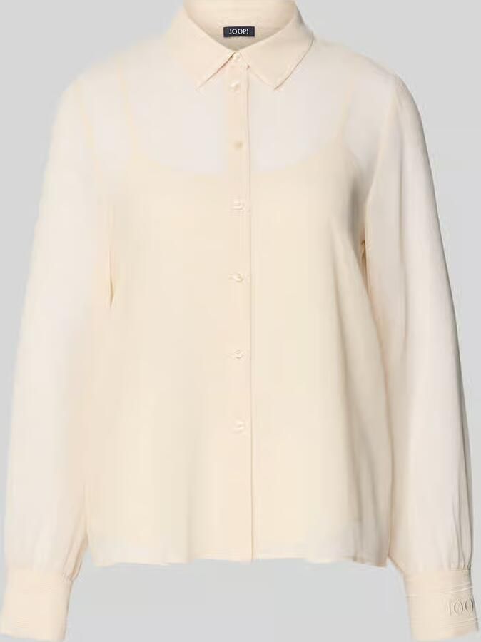 Joop! Regular fit blouse in semi-transparante look