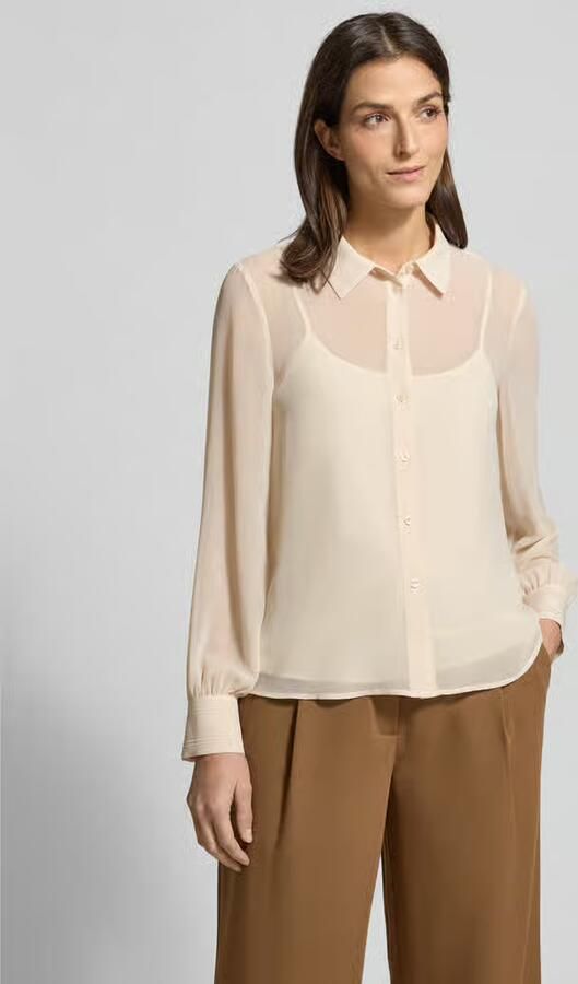 Joop! Regular fit blouse in semi-transparante look - Foto 4