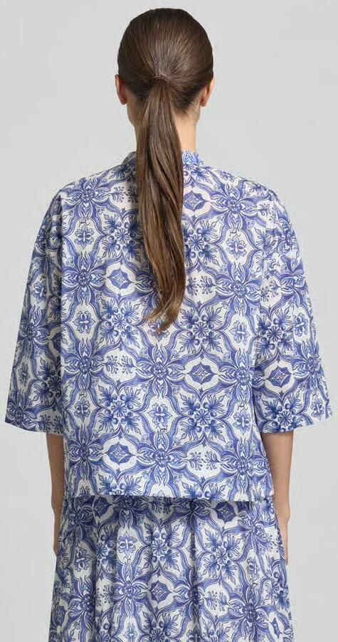 Joop! regular fit blouse met keyhole-halslijn model 'Beyda' - Foto 3