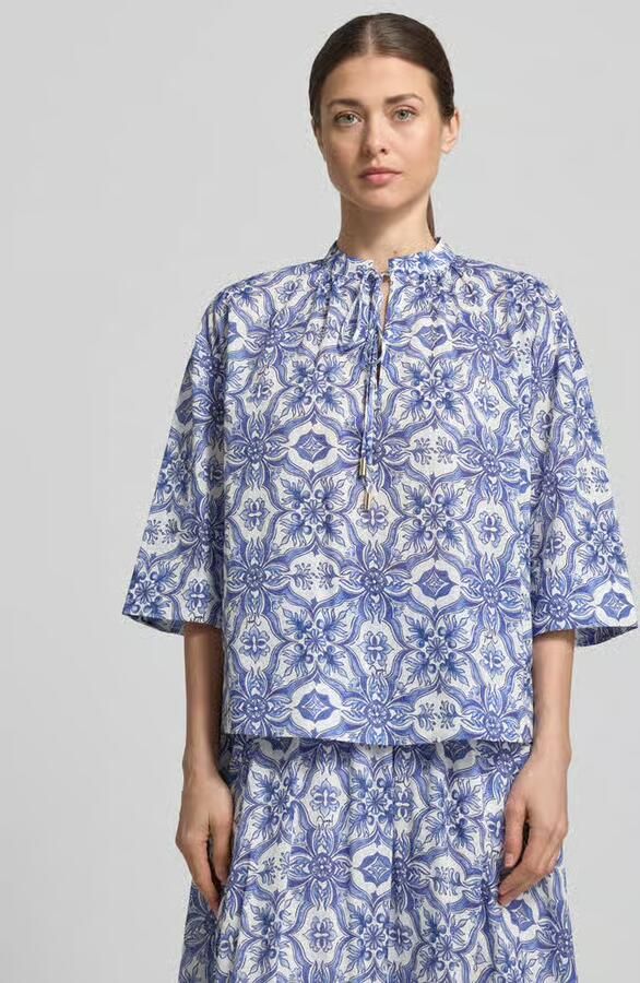 Joop! regular fit blouse met keyhole-halslijn model 'Beyda' - Foto 2
