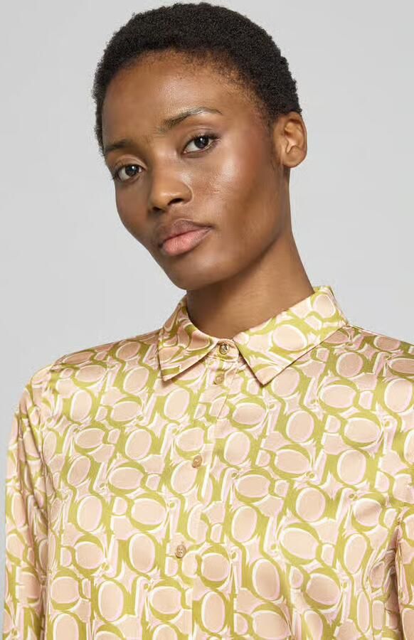 Joop! Regular fit blouse met lange mouwen met all-over motief model 'Bliss2' - Foto 2
