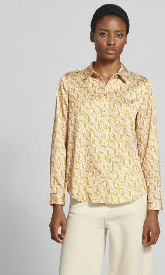 Joop! Regular fit blouse met lange mouwen met all-over motief model 'Bliss2' - Foto 2