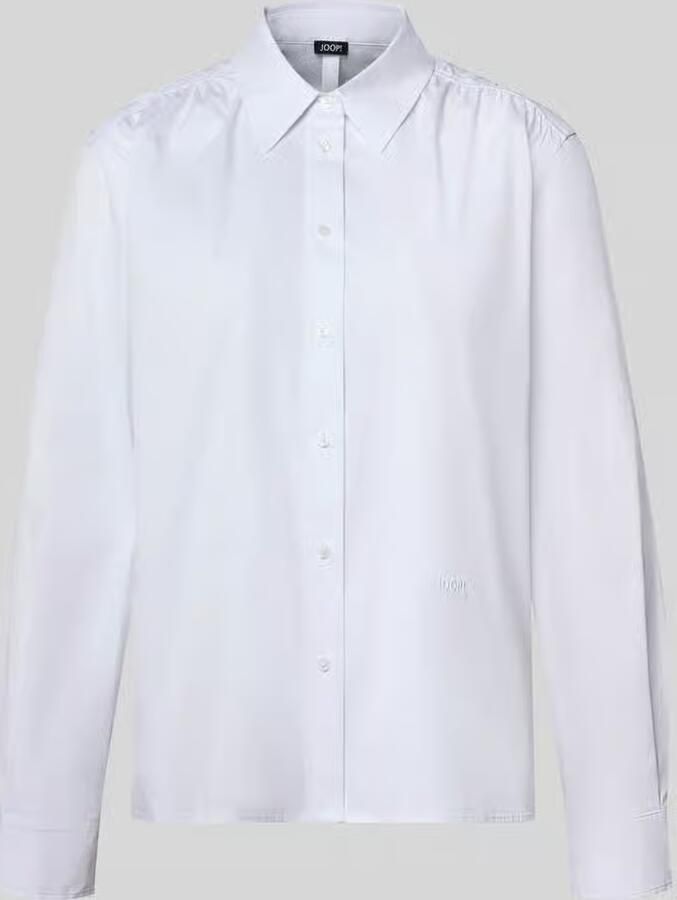 Joop! Regular fit blouse met lange mouwen van katoenmix model 'Bellanca'