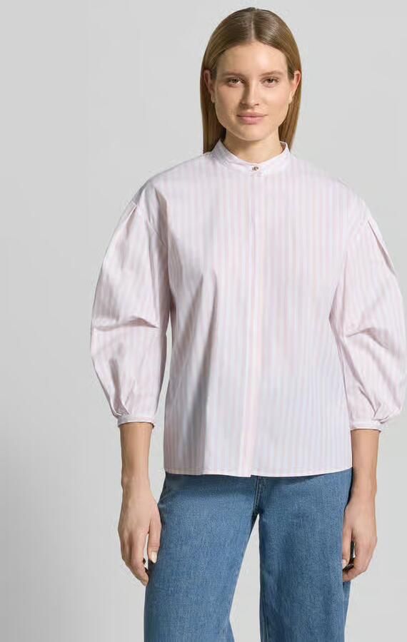 Joop! regular fit blouse met lange mouwen van katoenmix model 'Badrani' - Foto 2