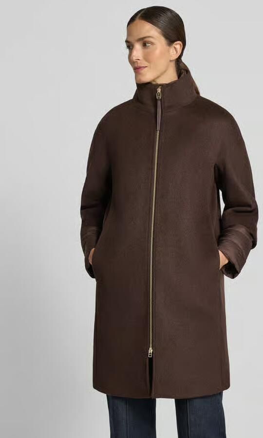 Joop! Regular fit gewatteerde mantel van wolmix model 'Carmila' - Foto 3