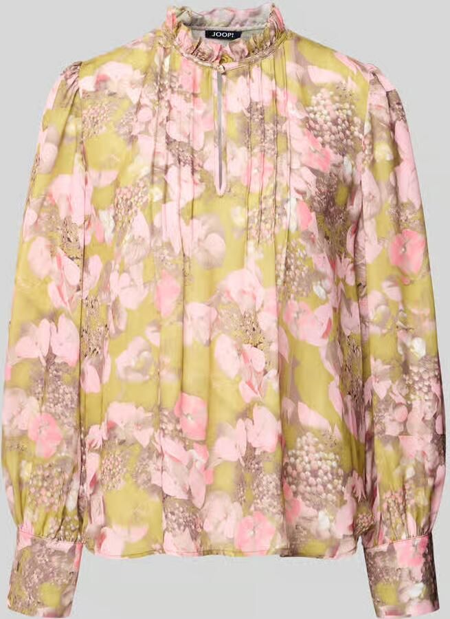 Joop! Regular Fit overhemdblouse met kraag met ruches model 'Belmira'