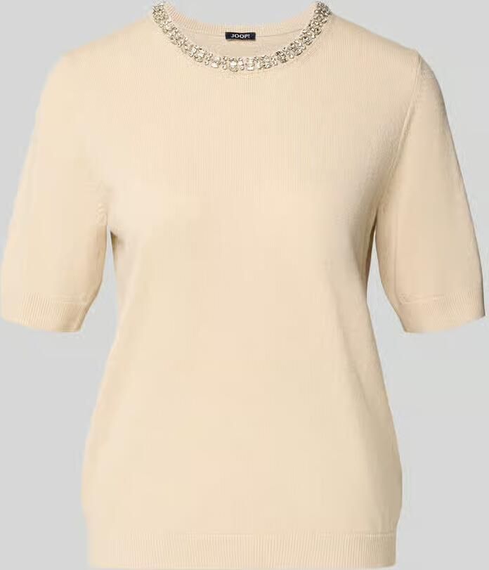 Joop! Regular fit T-shirt met mix van viscose en kasjmier Model 'Krissi'