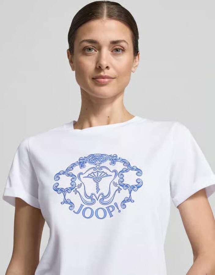 Joop! regular fit T-shirt met strass-steentjes model 'Tulya'