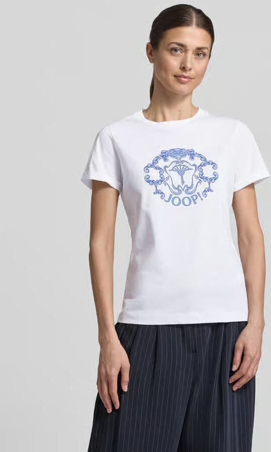 Joop! regular fit T-shirt met strass-steentjes model 'Tulya' - Foto 4