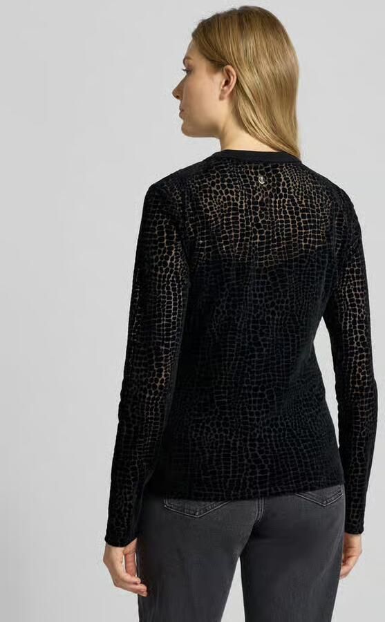 Joop! Shirt met lange mouwen en geribde ronde hals model 'TEIDA'