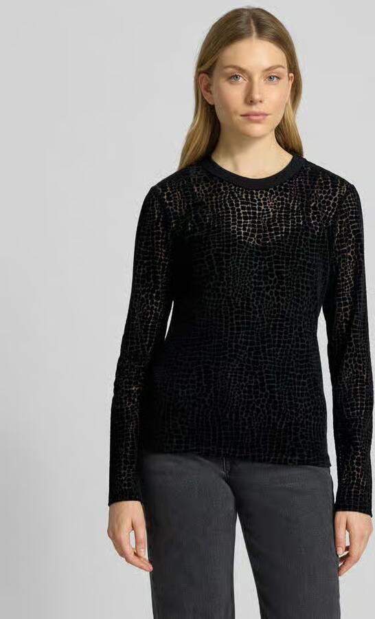 Joop! Shirt met lange mouwen en geribde ronde hals model 'TEIDA' - Foto 2