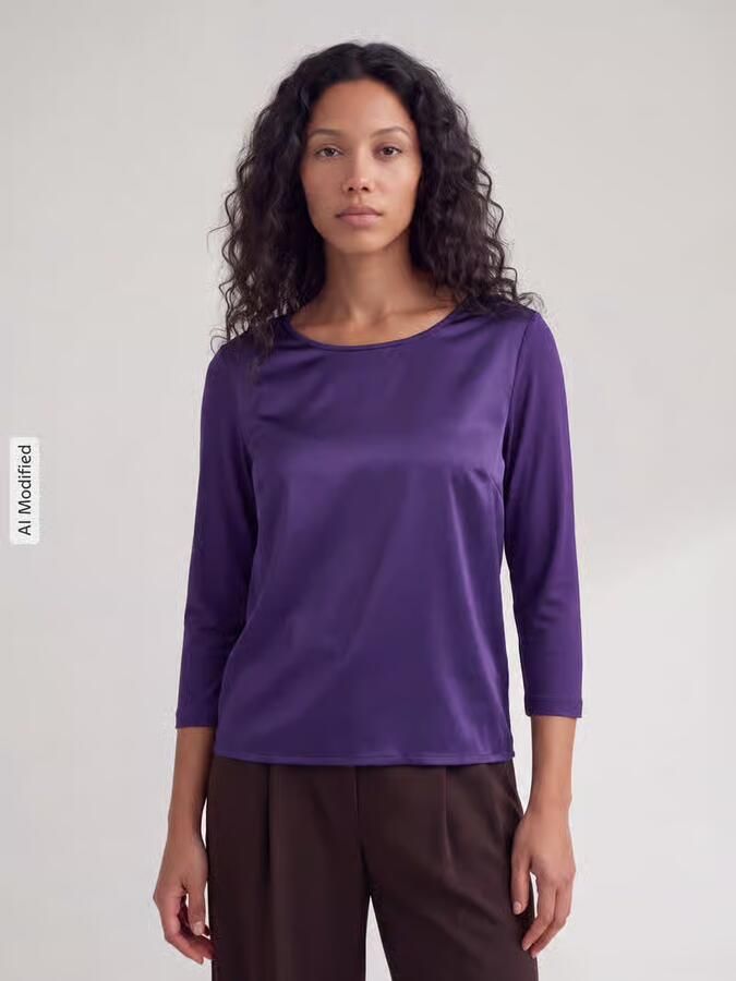 Joop! Slim fit 3 4-shirt van viscosemix model 'Tamina' - Foto 3