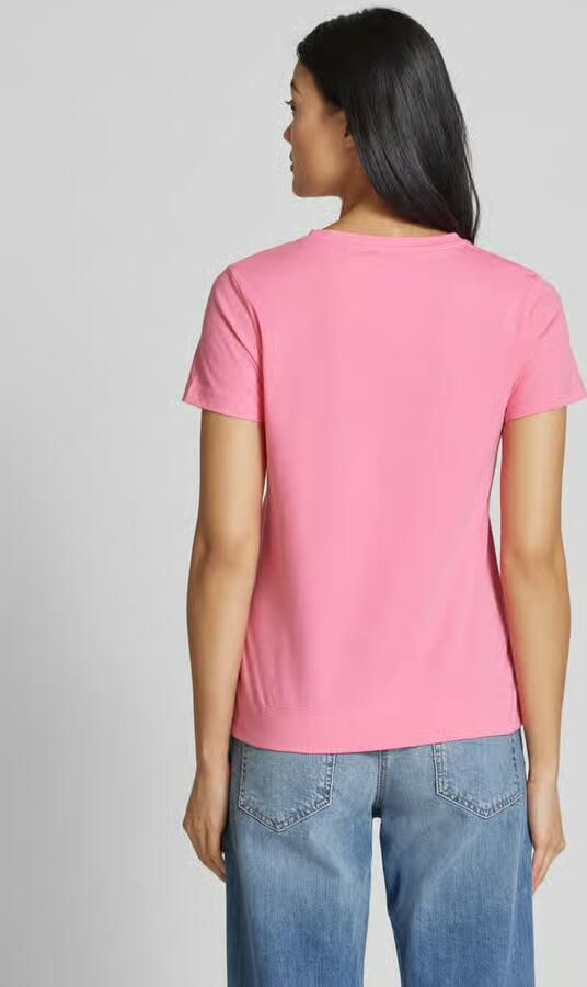 Joop! T-shirt met geribde ronde hals