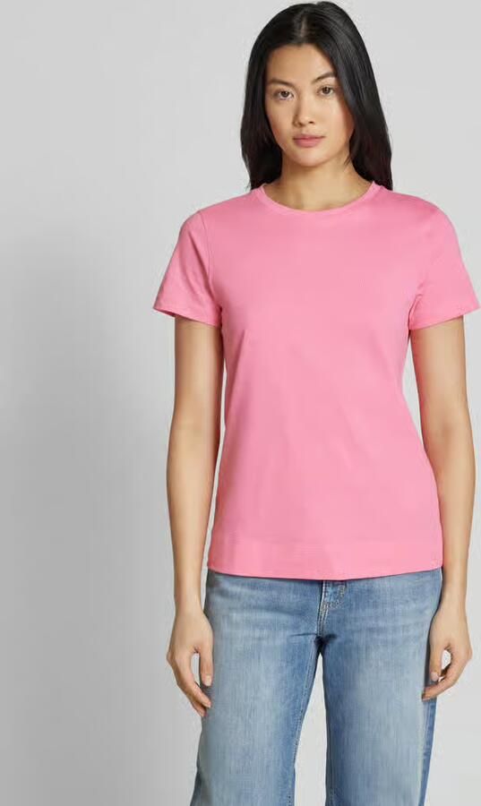 Joop! T-shirt met geribde ronde hals - Foto 2