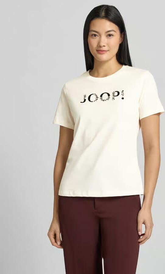 Joop! T-shirt met labelprint model 'Tanna' - Foto 4
