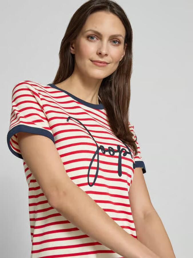 Joop! T-shirt met labelstitching model 'Trinity'