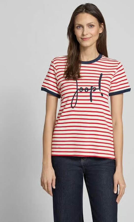 Joop! T-shirt met labelstitching model 'Trinity' - Foto 3