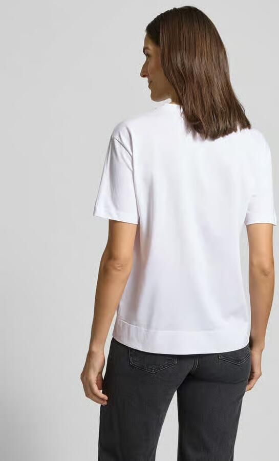 Joop! T-shirt met logo en siersteentjes model 'Tesia'