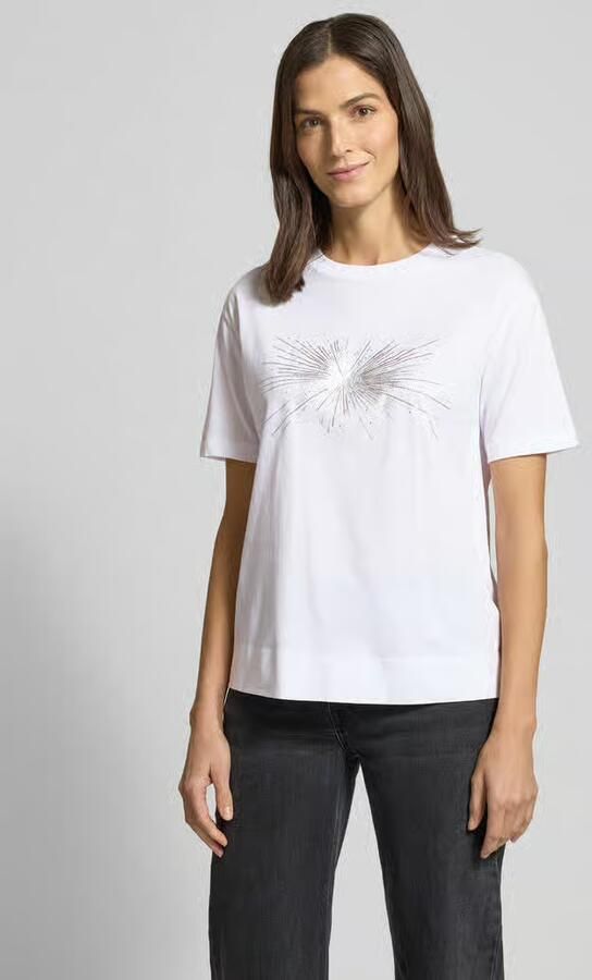 Joop! T-shirt met logo en siersteentjes model 'Tesia' - Foto 2