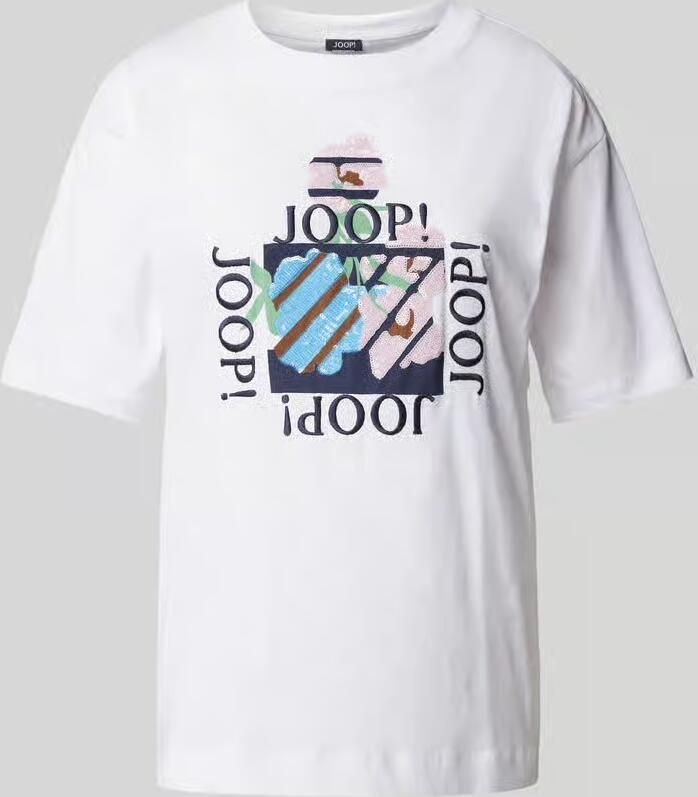 Joop! T-shirt met pailletten model 'Tomo'