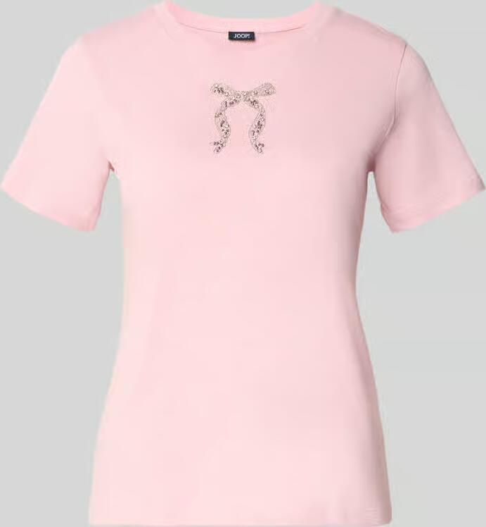 Joop! T-shirt met parels en ronde hals model 'Tamme'