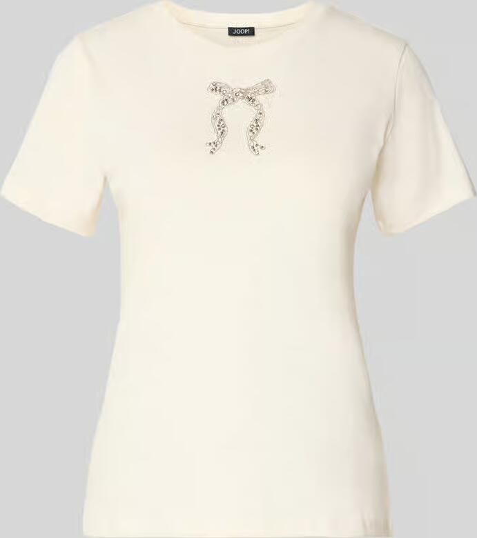 Joop! T-shirt met parels en ronde hals model 'Tamme'