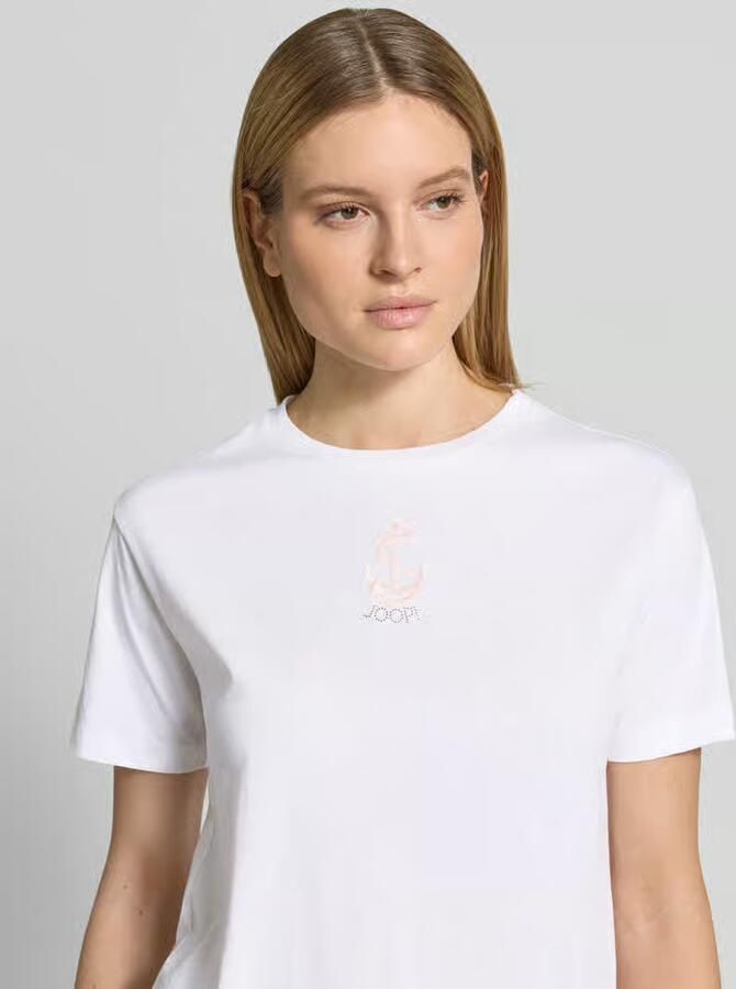 Joop! T-shirt met ronde hals en stitching model 'Tino'