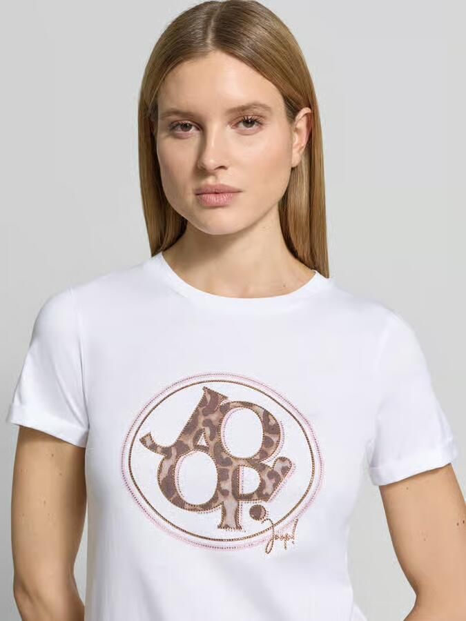 Joop! T-shirt met strass-steentjes