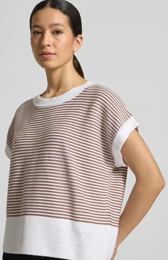 Joop! T-shirt van puur katoen in tricotlook model 'Kipe'
