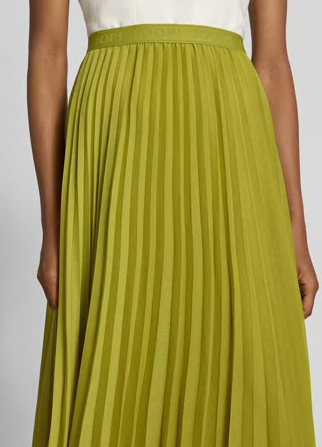Joop! Uitlopende midi-rok in plissélook model 'Sabia'