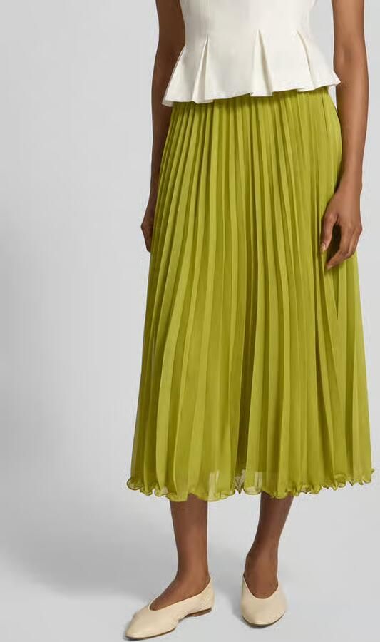 Joop! Uitlopende midi-rok in plissélook model 'Sabia' - Foto 3