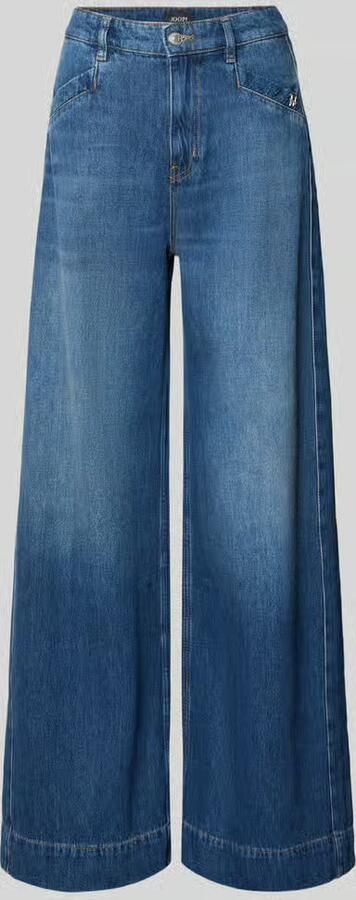 Joop! Wide leg jeans met labeldetail model 'Eila'