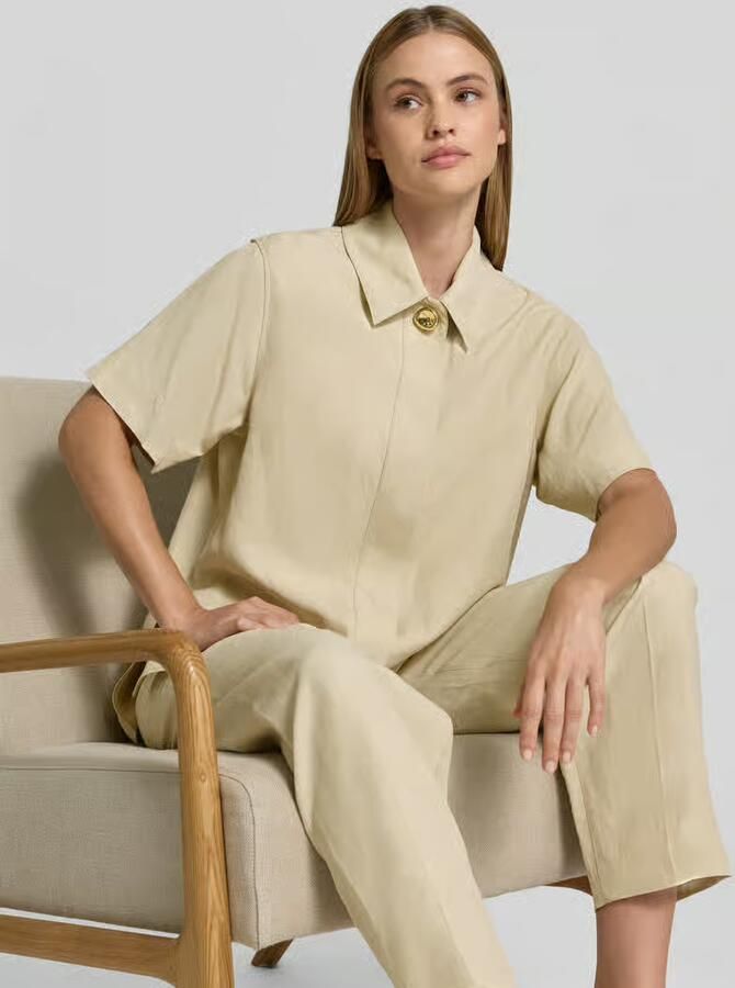 Joseph overhemdblouse van mix van viscose en linnen