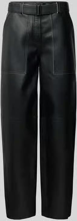 Joseph Regular fit stoffen broek van echt leer - Foto 2