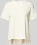 Joseph T-shirt met geribde ronde hals