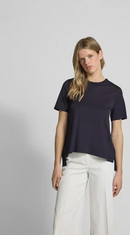 Joseph T-shirt met geribde ronde hals - Foto 3