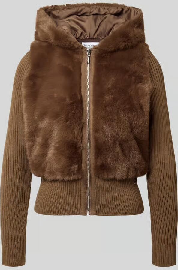 Juicy Couture Regular fit gebreid jack met capuchon model 'NAILA'