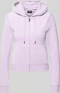 Juicy Couture slim fit sweatjack van fluweel model 'Robertson'