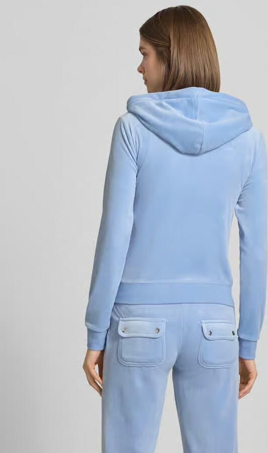 Juicy Couture slim fit sweatjack van fluweel model 'Robertson'
