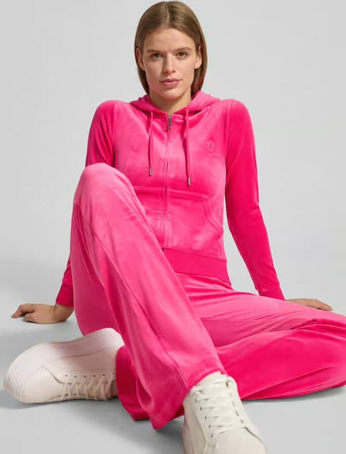 Juicy Couture Sweatjack met labelstitching model 'ROBERTSON'