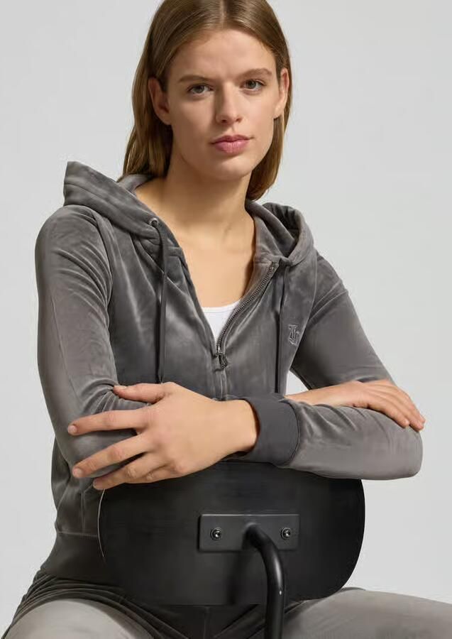 Juicy Couture Sweatjack met labelstitching model 'ROBERTSON'
