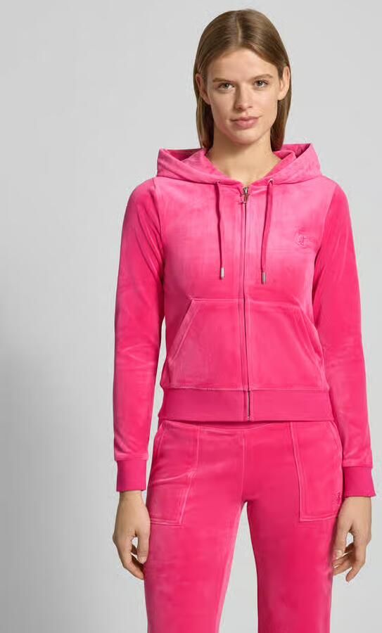 Juicy Couture Sweatjack met labelstitching model 'ROBERTSON' - Foto 4