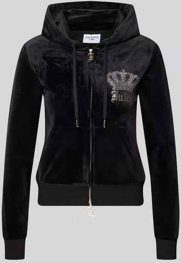 Juicy Couture sweatjack met siersteentjes model 'GOTHIC CROWN ROBERTSON' - Foto 2