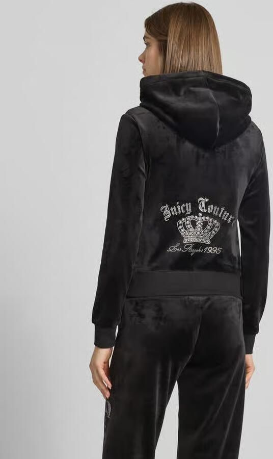 Juicy Couture sweatjack met siersteentjes model 'GOTHIC CROWN ROBERTSON' - Foto 3